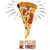 In Pizza We Trust Illuminati eye triangle