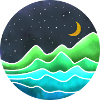 Night in the mountain