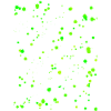 Neon green paint splashes