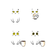 Coffee loving grumpy sleepy cat