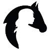Cheval cadeau équitation fille silhouette