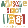 1981 anniversaire rétro cadeau