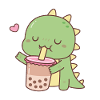 Thé mignon Dino Love Boba