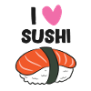 Jeg elsker Sushi Kawaii Sushi japansk sushi