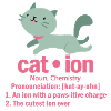 Cat chemistry saying student gift