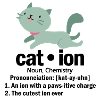 Cat chemistry saying student gift