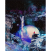 Space Cave With Waterfall