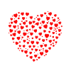 Valentine love hearts
