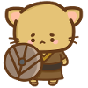 Viking cat with a shield