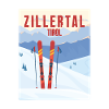 Zillertal Tirol Austria - Snowboard Retro Gift