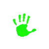 Green hand print