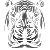 tribal hippo