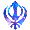Blå Khanda, Khanda Symbol, Sikh Khanda, Sikh Khanda