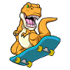 Dinosaur Skater Skateboard