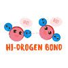 Hydrogen H2 Bond Cute Cartoon Says Hej