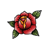 Tatouage Rose Rouge