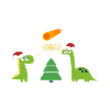 Santa gift saying TreeRex dinosaur