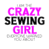 crazy sewing girl