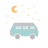 Campervan under the stars