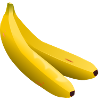 Twin Bananas Vector Yellow