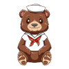 Simpatico orsetto di peluche con costume da marinaio