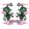 Two lucky chinese dragons