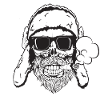 smoking skull with cap