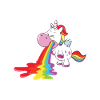 Unicorn puke rainbow cute pink girl
