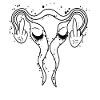 Fuck off uterus with eyelashes
