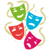 Theater masks | colorful masks