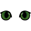 Cat eyes green
