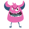 Pink Scaring Monster
