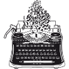 nostalgische antike Schreibmaschine mit Buchstaben