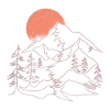 Mountains - landscape in sunset