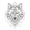 WOLF'S MANDALA MOTIF