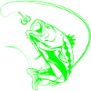 Leuchtender Angelfisch im Neon-Stil