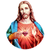 Jesus Christ | Heart of Jesus left hand blessing t-shirt