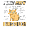 I love math cat kitten math genius math teacher