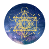 Metatron-Würfel auf Raumboden
