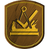 Guild tecken snickare snickare 3D trä emblem
