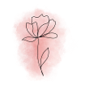 One line flower