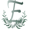 Letter E with plants