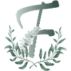 Letter F with plants