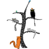 funny cats cat tree
