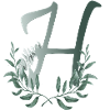 Letter H with plants
