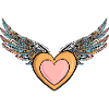 Heart wings angel