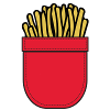 French fries breast pocket