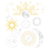 sun moon stars - pattern