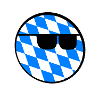 Bavarian emoji with cool sunglasses