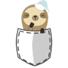 pocket with a sloth